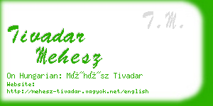 tivadar mehesz business card